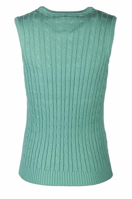 Rydale Ladies Crew Neck Cable Knit Vest - Emma