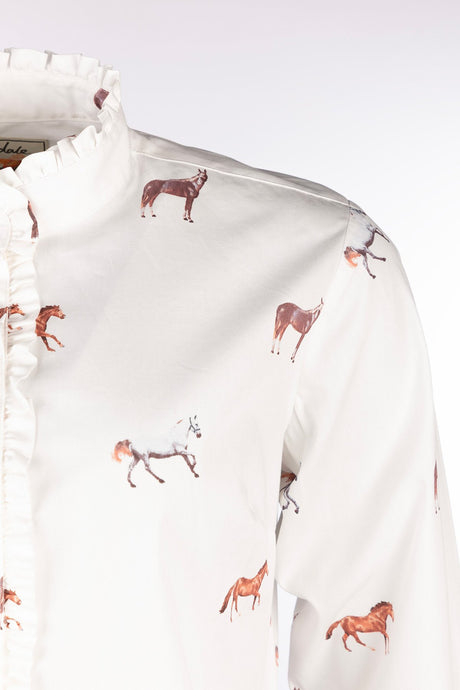 Rydale Ladies Overhead Ruffled Shirt - Ivy