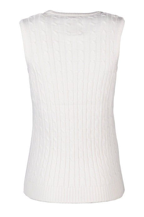 Rydale Ladies V Neck Cable Knit Vest- Emma