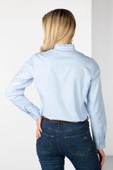 Rydale Ladies Oxford Cotton Ruffled Shirt - Ivy
