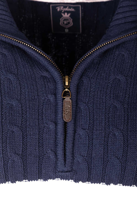 Rydale Ladies Striped Quarter Zip Jumper - Bramham