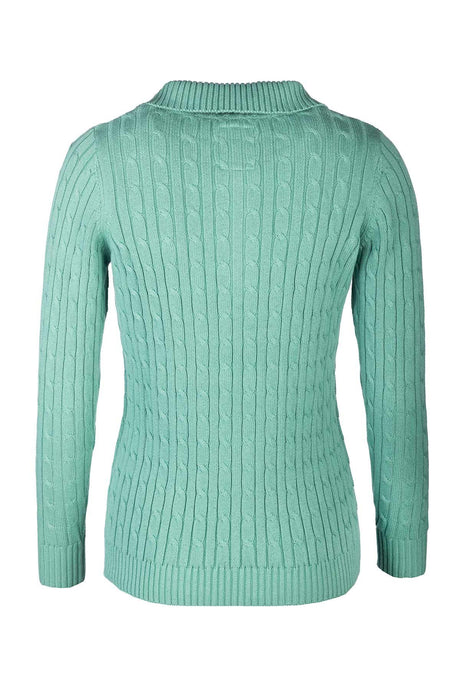 Rydale Ladies Quarter Zip Cable Knit Jumper - Emma
