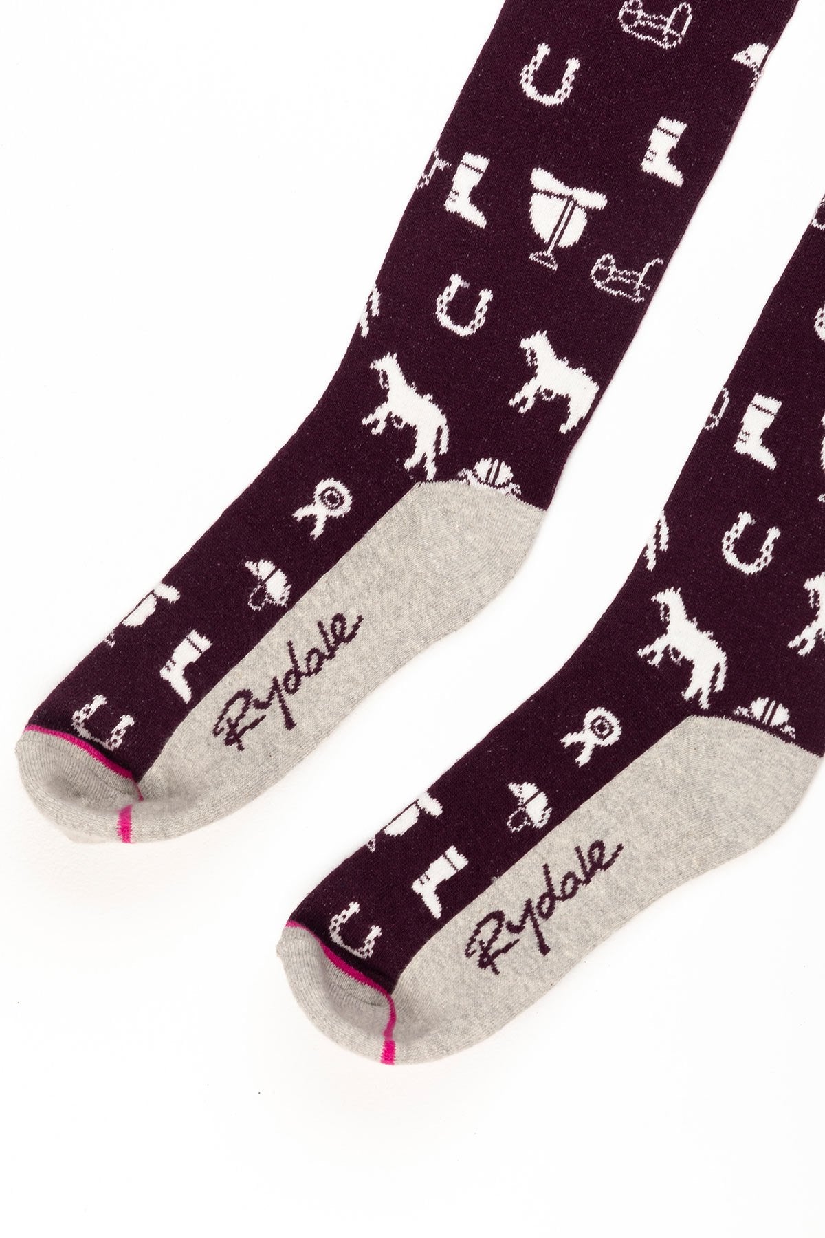 Rydale Ladies Horse Print Knee Length Riding Socks
