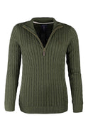 Rydale Ladies Quarter Zip Cable Knit Jumper - Emma