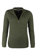 Rydale Ladies Quarter Zip Cable Knit Jumper - Emma