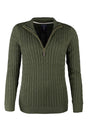 Rydale Ladies Quarter Zip Cable Knit Jumper - Emma