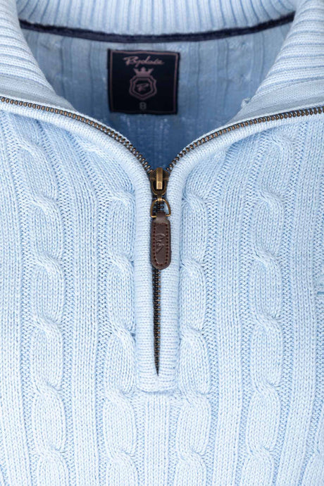 Rydale Ladies Quarter Zip Cable Knit Jumper - Emma
