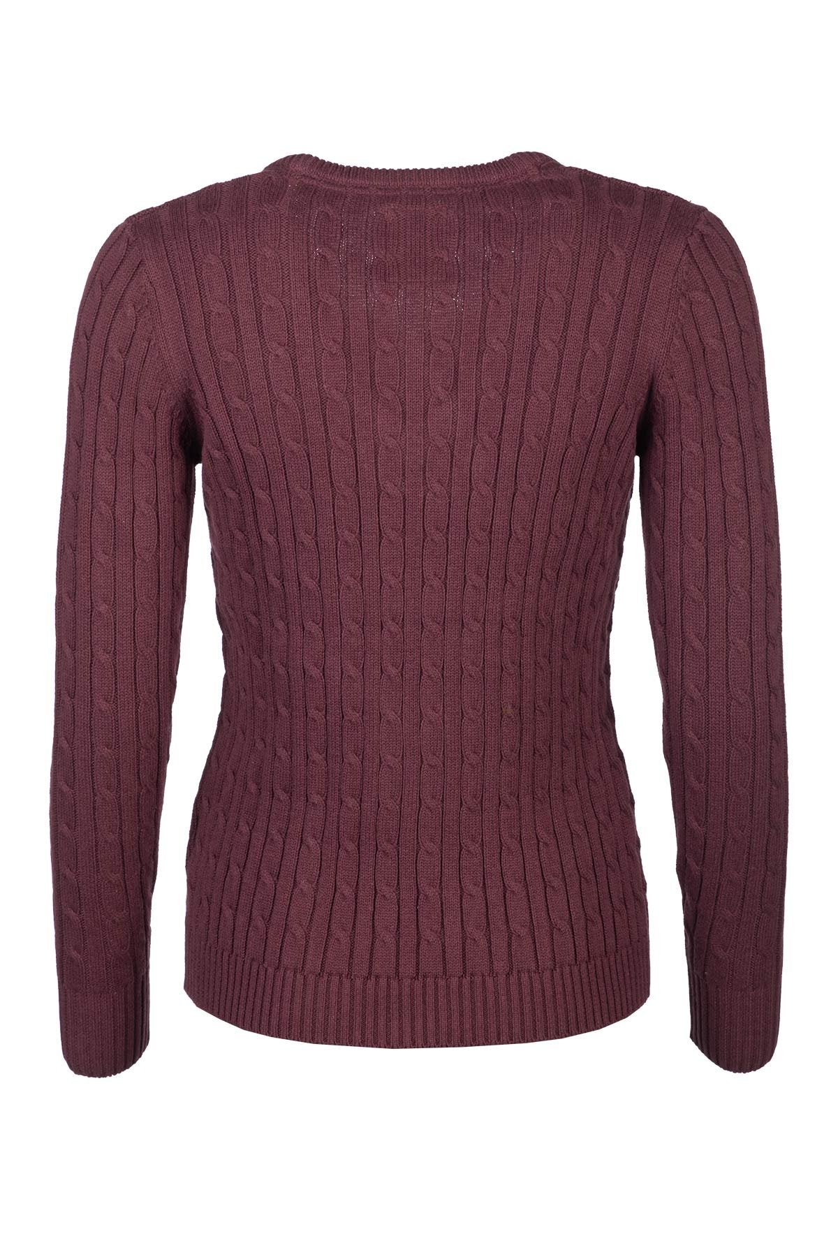 Rydale Ladies V Neck Cable Knit Jumper - Emma