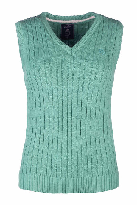 Rydale Ladies V Neck Cable Knit Vest- Emma