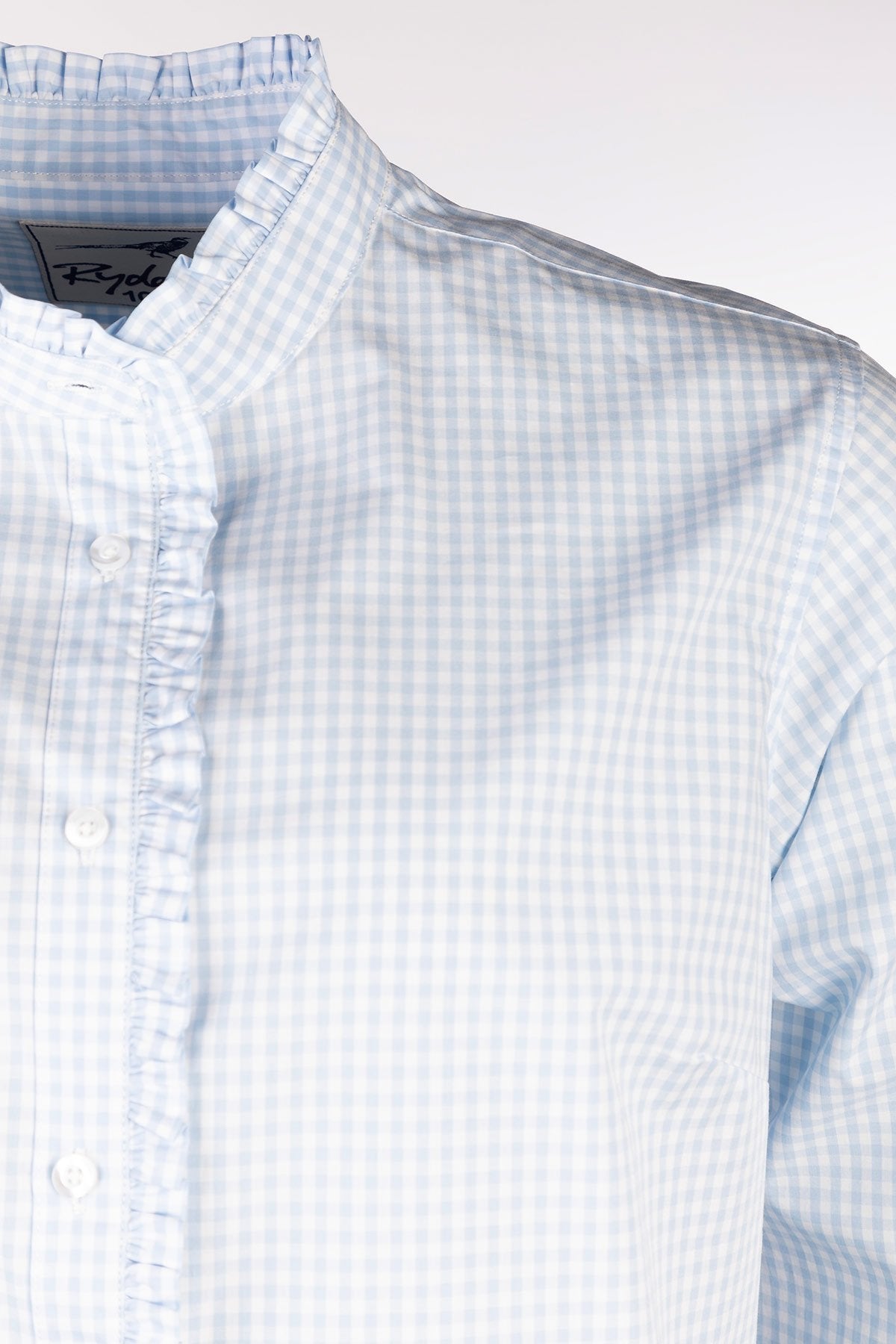 Rydale Ladies Oxford Cotton Ruffled Shirt - Ivy