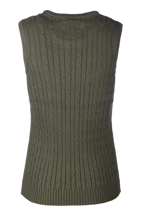 Rydale Ladies Crew Neck Cable Knit Vest - Emma