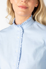 Rydale Ladies Oxford Cotton Ruffled Shirt - Ivy