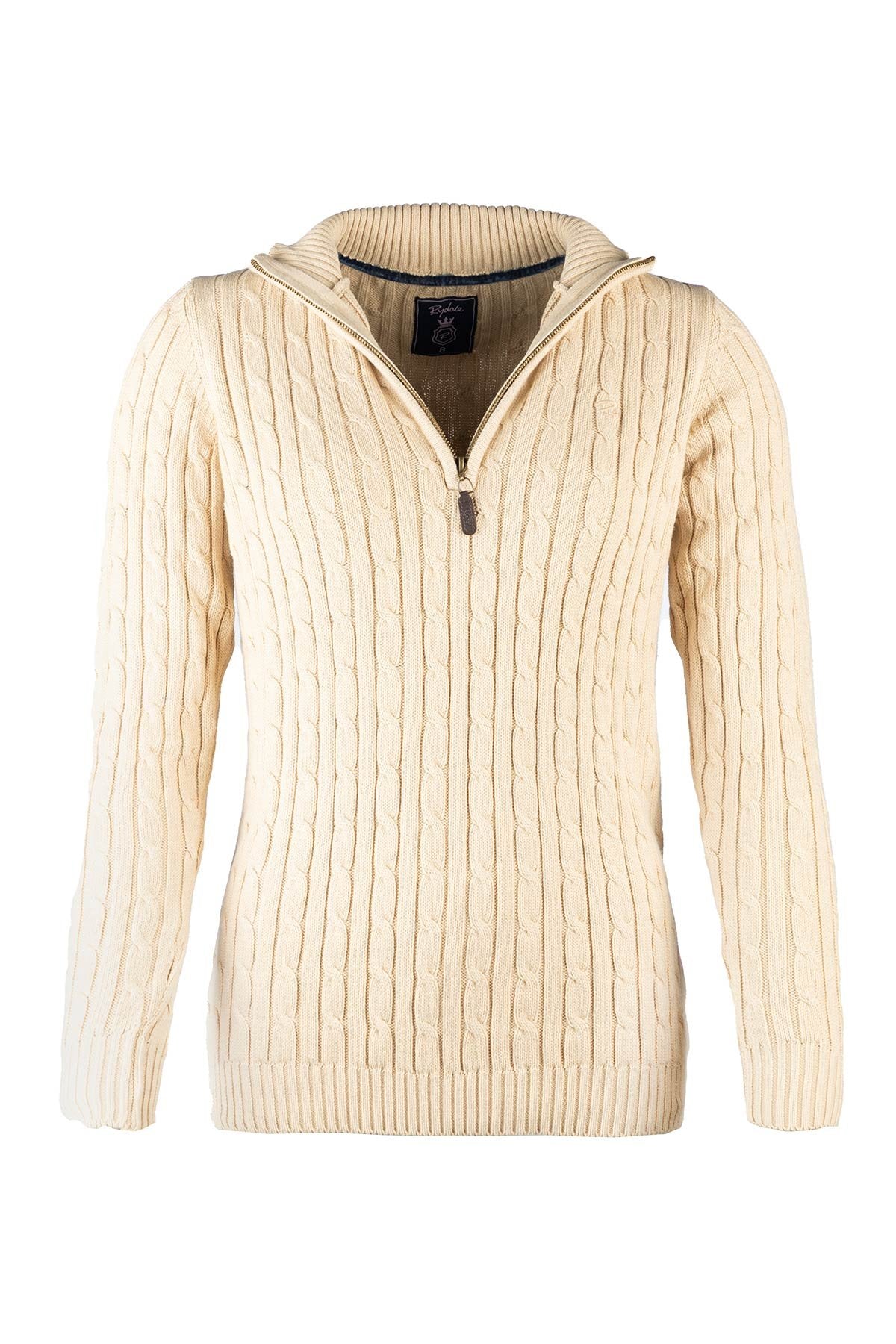 Rydale Ladies Quarter Zip Cable Knit Jumper - Emma