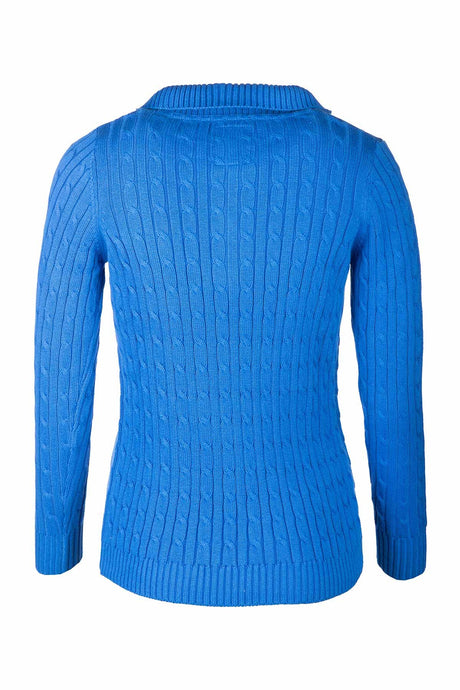 Rydale Ladies Quarter Zip Cable Knit Jumper - Emma