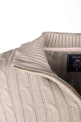 Rydale Ladies Quarter Zip Cable Knit Jumper - Emma