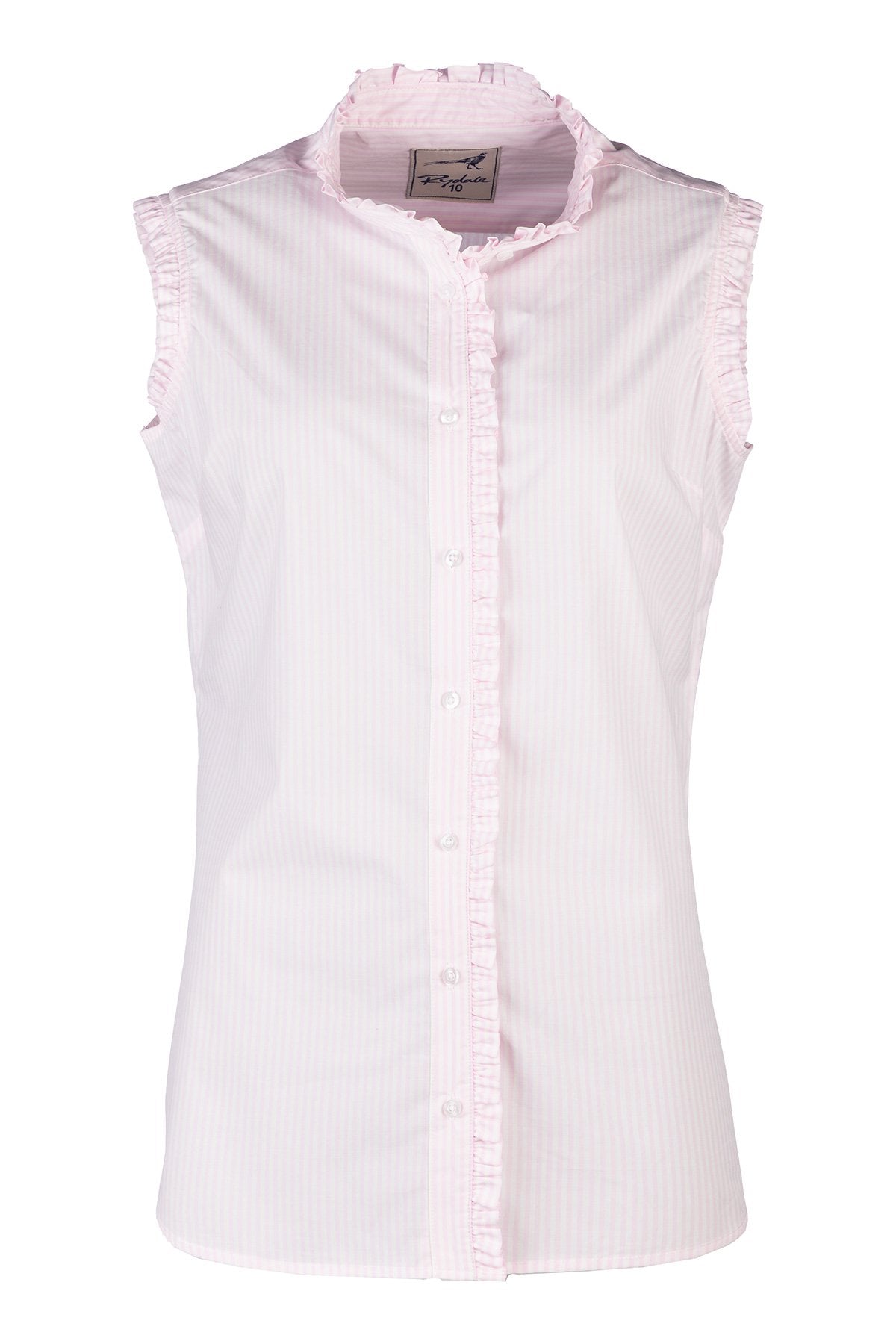 Rydale Ladies Ruffled Sleeveless Shirt - Ivy