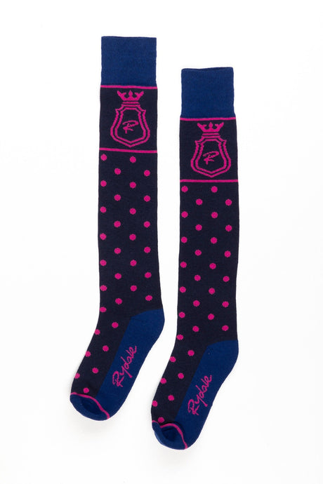 Rydale Ladies Polka Dot Knee Length Riding Socks