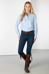 Rydale Ladies Oxford Cotton Ruffled Shirt - Ivy