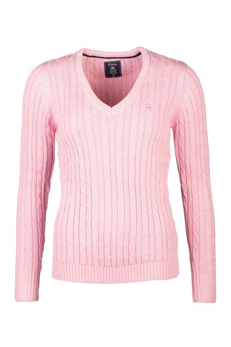 Rydale Ladies V Neck Cable Knit Jumper - Emma