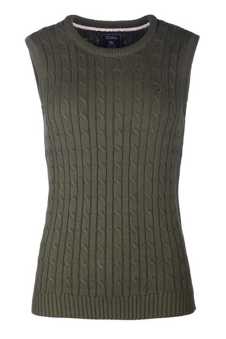 Rydale Ladies Crew Neck Cable Knit Vest - Emma