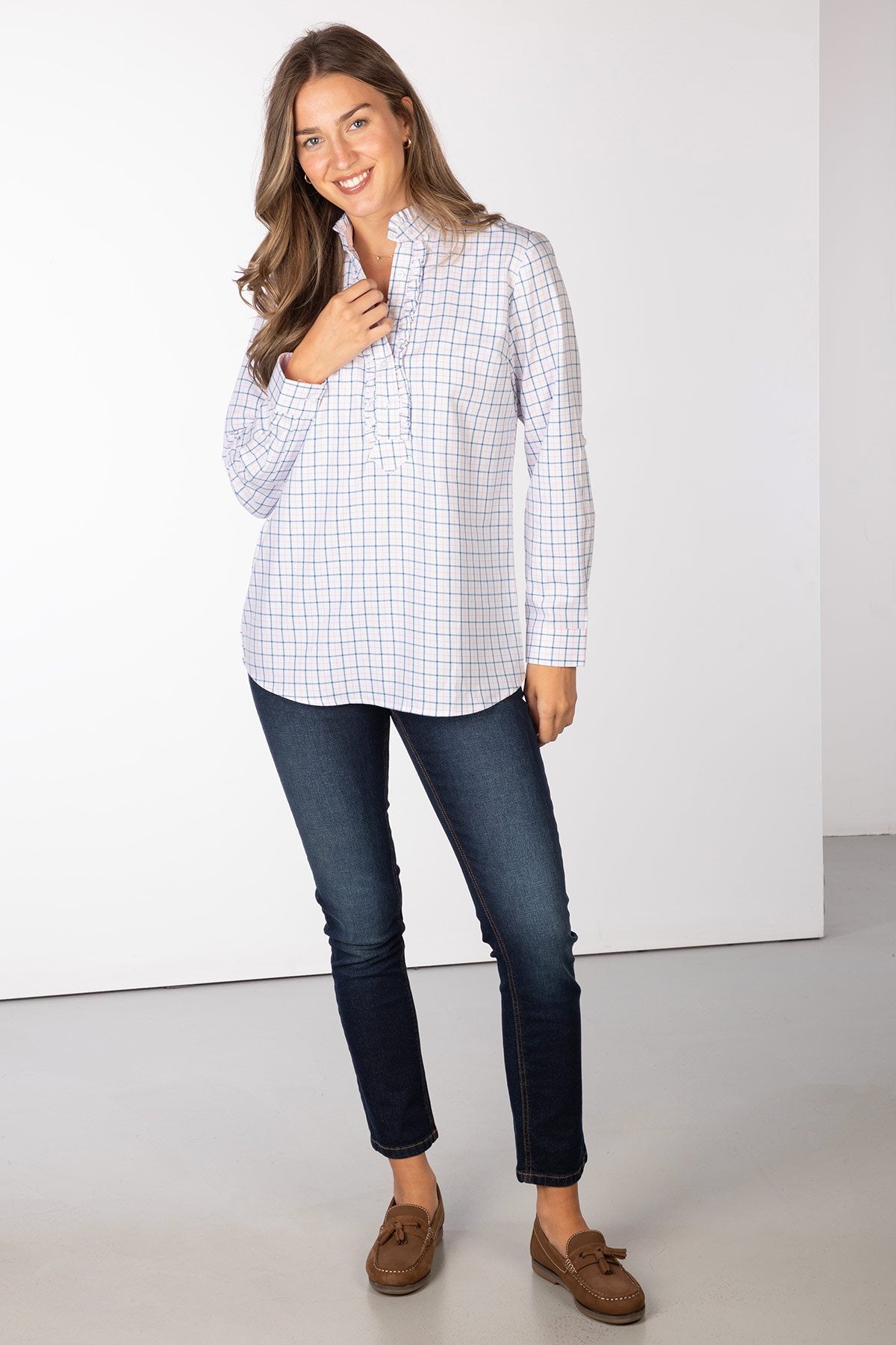 Rydale Ladies Hannah Overhead Ruffled Shirt - Ellie