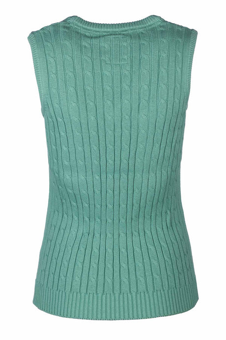 Rydale Ladies V Neck Cable Knit Vest- Emma