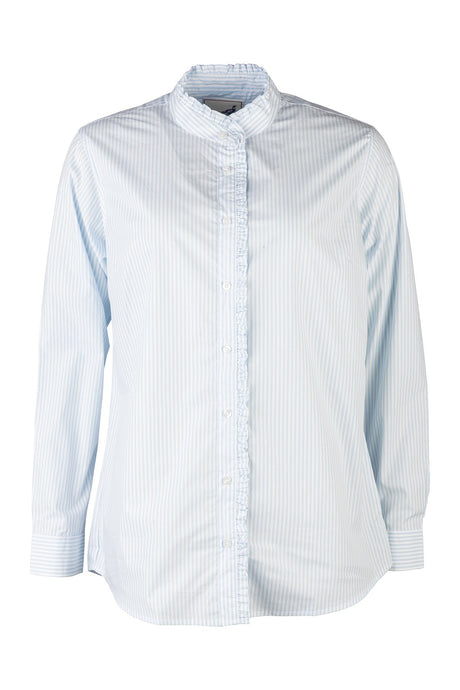 Rydale Ladies Oxford Cotton Ruffled Shirt - Ivy