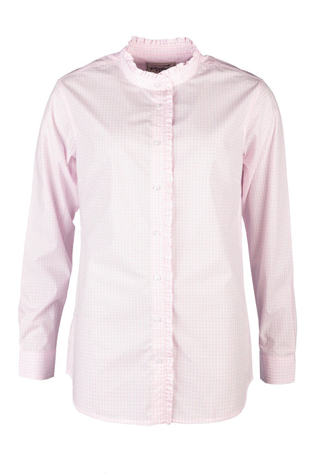 Rydale Ladies Oxford Cotton Ruffled Shirt - Ivy