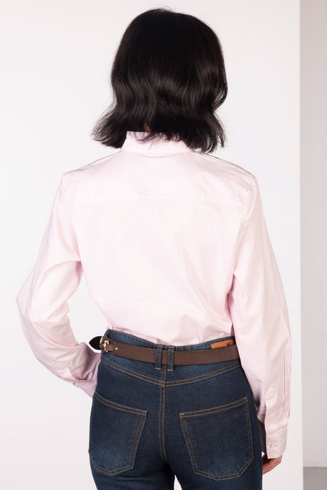 Rydale Ladies Oxford Cotton Ruffled Shirt - Ivy