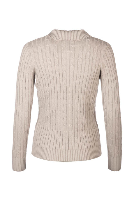 Rydale Ladies Quarter Zip Cable Knit Jumper - Emma