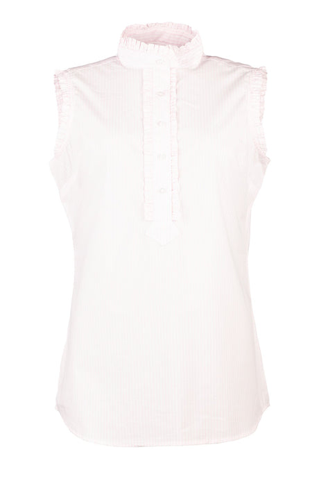 Rydale Ladies Ruffled Overhead Sleeveless Shirt - Ivy