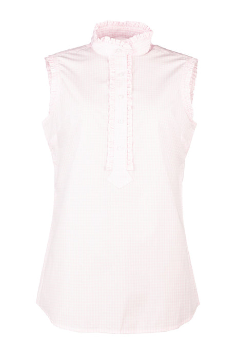 Rydale Ladies Ruffled Overhead Sleeveless Shirt - Ivy
