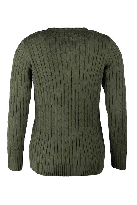 Rydale Ladies V Neck Cable Knit Jumper - Emma