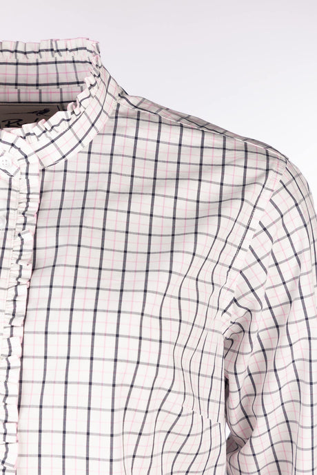 Rydale Ladies Oxford Cotton Ruffled Shirt - Ivy