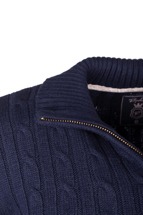 Rydale Ladies Quarter Zip Cable Knit Jumper - Emma