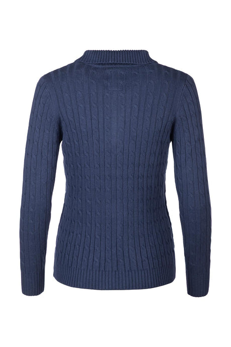 Rydale Ladies Quarter Zip Cable Knit Jumper - Emma