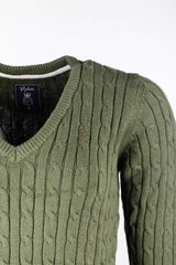 Rydale Ladies V Neck Cable Knit Jumper - Emma