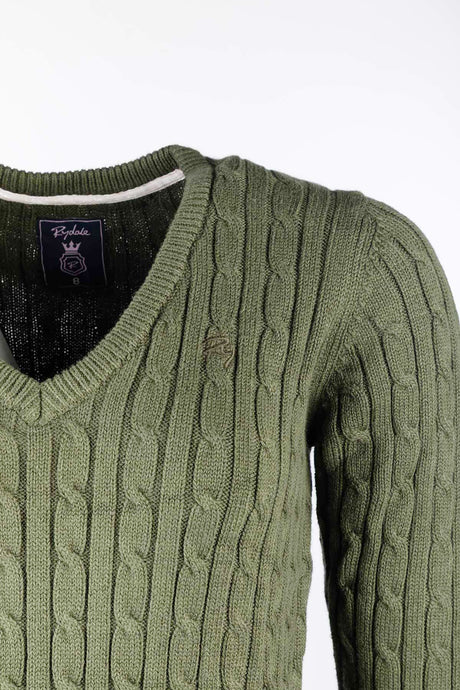 Rydale Ladies V Neck Cable Knit Jumper - Emma