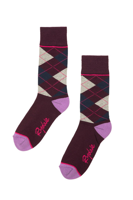 Rydale Ladies Argyle Ankle Socks