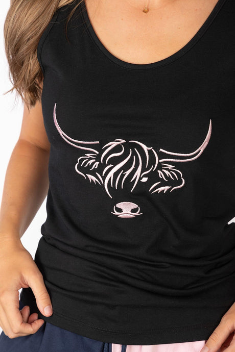 Rydale Ladies Cow Pattern Vest Top - Byland