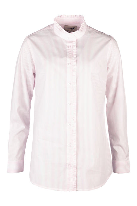 Rydale Ladies Oxford Cotton Ruffled Shirt - Ivy