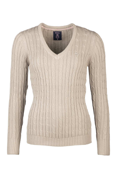 Rydale Ladies V Neck Cable Knit Jumper - Emma