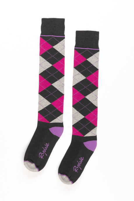 Rydale Ladies Argyle Knee High Riding Socks