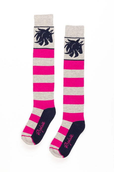 Rydale Ladies Broadstripe Knee Length Riding Socks