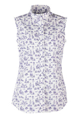 Rydale Ladies Ruffled Sleeveless Shirt - Ivy