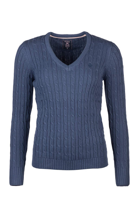 Rydale Ladies V Neck Cable Knit Jumper - Emma