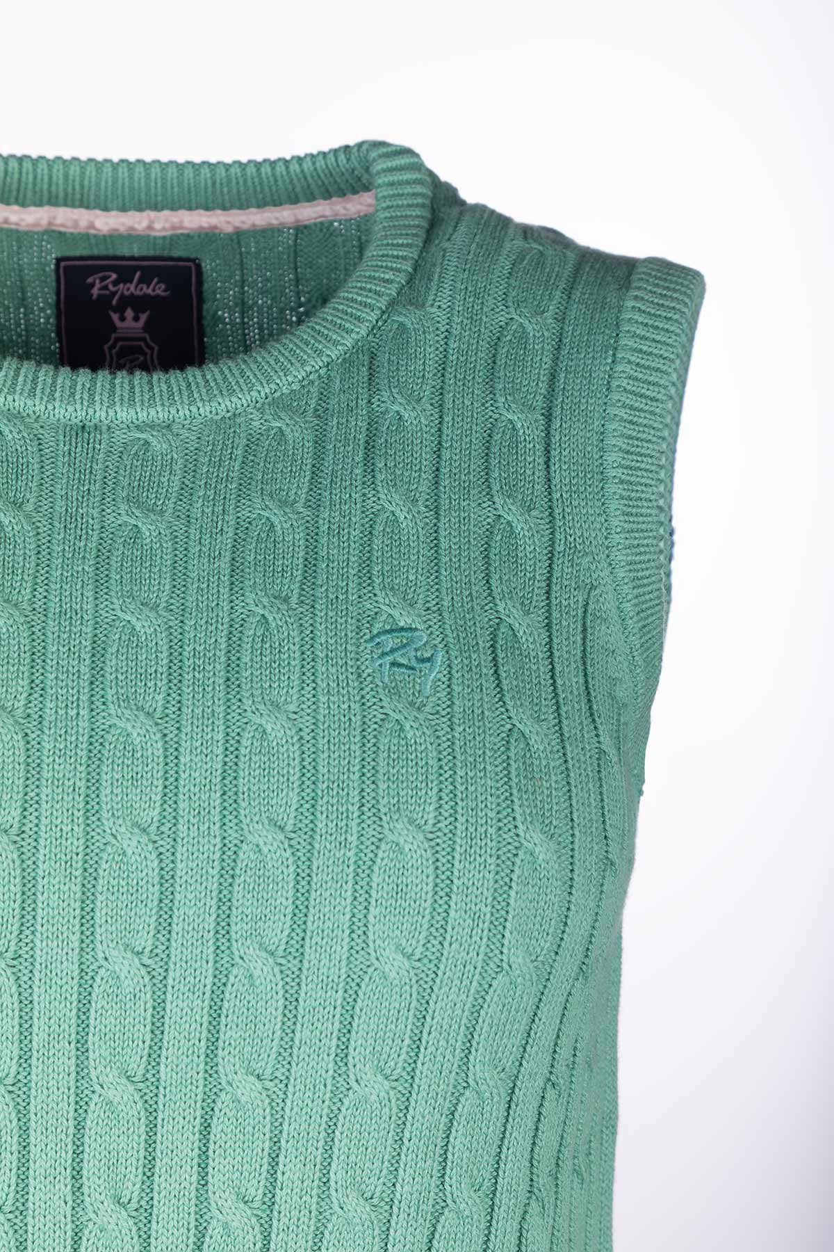 Rydale Ladies Crew Neck Cable Knit Vest - Emma