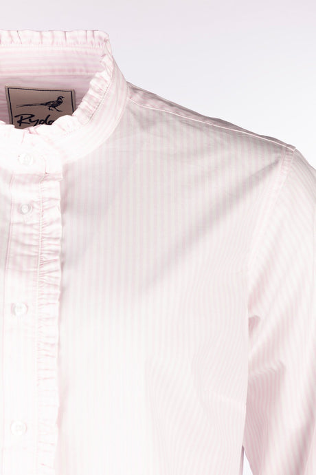 Rydale Ladies Oxford Cotton Ruffled Shirt - Ivy