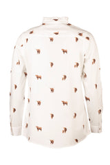 Rydale Ladies Oxford Cotton Ruffled Shirt - Ivy