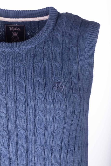 Rydale Ladies Crew Neck Cable Knit Vest - Emma